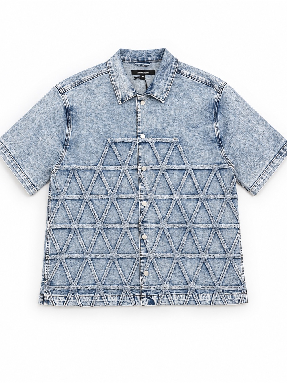 NOVA MEN Interstellar Denim Shirt Light Wash Men’s M NWT
